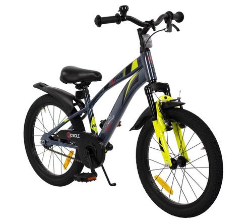 2Cycle Panter - 18 inch - Grijs-Geel - Kinderfiets - 5 tot 7, Fietsen en Brommers, Fietsen | Jongens, 18 inch, Nieuw, Verzenden