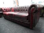 Chesterfield Maarssen  Oxblood leer 3 zits Chesterfield Bank, Ophalen, Gebruikt, Chesterfield, Driepersoons