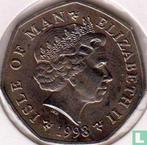 Man (Isle of Man) - Man 50 pence 1998 Christmas 1998, Verzenden, Overige landen, Losse munt, Goud