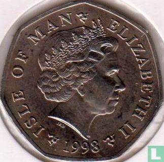 Man (Isle of Man) - Man 50 pence 1998 Christmas 1998, Postzegels en Munten, Munten | Europa | Niet-Euromunten, Losse munt, Goud