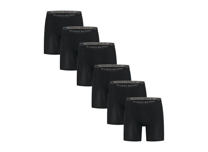 Mario Russo Long Fit Boxershorts - 6-pack - Zwart-M, Kleding | Heren, Ondergoed, Verzenden
