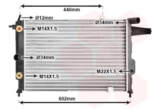 RADIATOR VOOR OPEL VECTRA A 1988-1995 03096382, Auto-onderdelen, Airco en Verwarming, Nieuw, Ophalen of Verzenden
