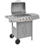 vidaXL Gasbarbecue 4+1 kookzone zilver, Verzenden, Nieuw