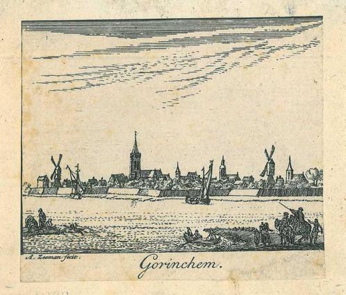 Zicht op Gorinchem, Antiek en Kunst, Kunst | Etsen en Gravures