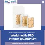 Internationale simkaart/eSIM van Worldmobile - ook Zakelijk, Telecommunicatie, Prepaidkaarten en Simkaarten, Verzenden, Nieuw