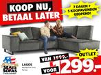 Lagos Hoekbank van €1999.-  voor €1299.- OUTLETMODEL!, Huis en Inrichting, Banken | Bankstellen, Nieuw