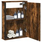 vidaXL Badkamerspiegelkast 42x12x60 cm bewerkt hout gerookt, Verzenden, Nieuw