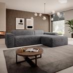 Gestoffeerde Hoekbank Vals Rechts - 250 x 183 x 71 cm - Grij, Huis en Inrichting, Verzenden, Nieuw