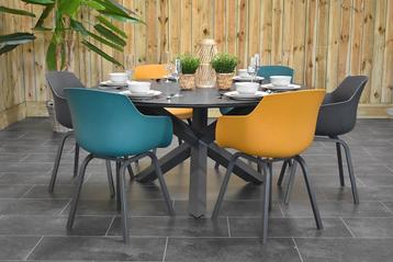 Firenze Ronde Tafel 150 Keramischblad Dark Grey met 6 Bristo beschikbaar voor biedingen
