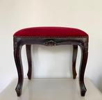 Kruk - Fluweel, Hout, Metaal - Voetenbank zitbankje