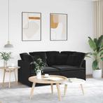 vidaXL Modulaire bank met kussens fluweel zwart, Huis en Inrichting, Banken | Bankstellen, Verzenden, Nieuw, Stof