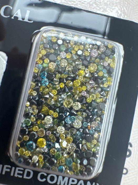 Zonder minimumprijs - 628 pcs Diamant (Kleurbehandeld) -, Sieraden, Tassen en Uiterlijk, Edelstenen