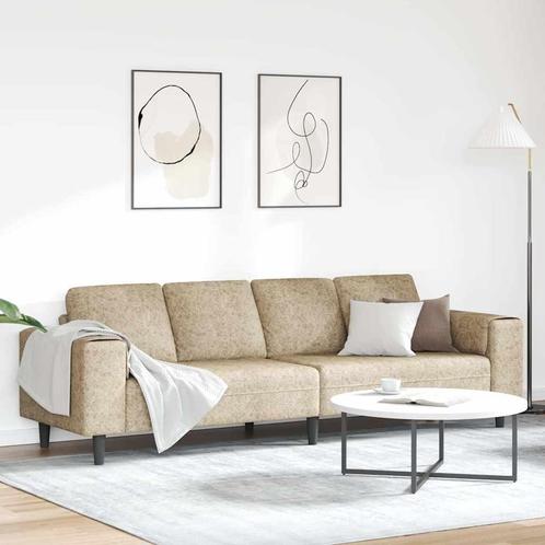 vidaXL Bankstel Lichtgrijs Faux suede leer, Huis en Inrichting, Banken | Bankstellen, Nieuw, Leer, Verzenden