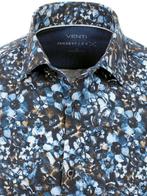Venti Jerseyflex Overhemd Gebloemd Comfort Fit 123964000-101, Verzenden, Nieuw, Blauw