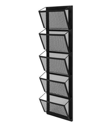 Wand Organizer met 5 Vakken – Zwart Documentenrek, Zakelijke goederen, Kantoor en Winkelinrichting | Kantoormeubilair en Inrichting