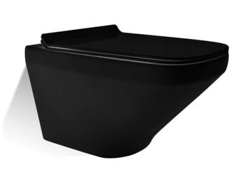 Toilet mat zwart -  Gratis levering NL +BE