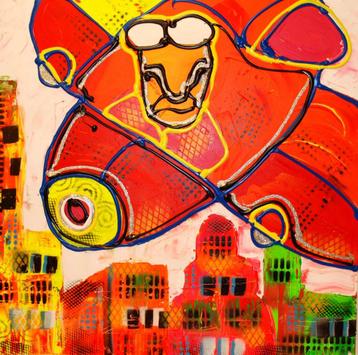 FABIAN-476-,, FLYING over the CITY beschikbaar voor biedingen