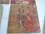 5 Anciens Puzzles en bois avec animaux + 3 planches Disney
