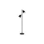 Vloerlamp | Koko | 2-lichts | 155cm | Zwart | E27 Fitting, 100 tot 150 cm, Nieuw, Ophalen of Verzenden, Metaal