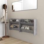 vidaXL Wandschoenenkasten 2 st 80x18x60 cm spaanplaat, Verzenden, Nieuw