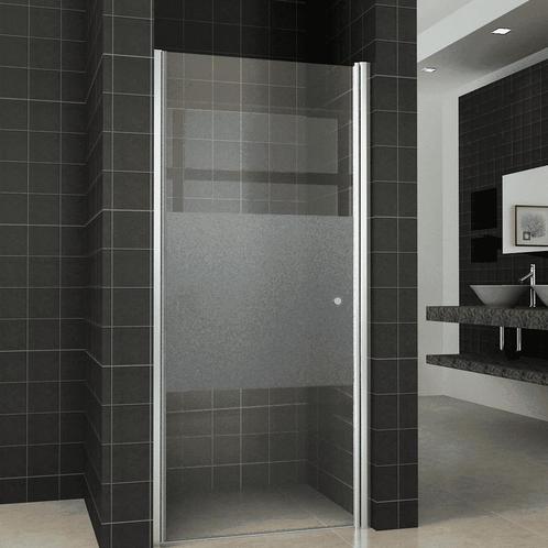 Nisdeur Wiesbaden met middenband LS 100x200cm 8mm NANO, Doe-het-zelf en Verbouw, Sanitair, Douche, Nieuw, Chroom, Ophalen of Verzenden