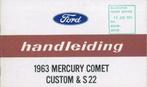 1963 Ford Mercury Comet Custom & S22 Handleiding, Verzenden