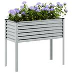 vidaXL Plantenbank 100x41x90 cm gegalvaniseerd staal, Tuin en Terras, Bloembakken en Plantenbakken, Verzenden, Nieuw, Metaal