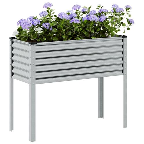 vidaXL Plantenbank 100x41x90 cm gegalvaniseerd staal, Tuin en Terras, Bloembakken en Plantenbakken, Nieuw, Metaal, Verzenden