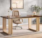 Groot Houten Bureau met Sled-Frame – 160 cm Industrieel, Huis en Inrichting, Bureaus, Verzenden, Nieuw