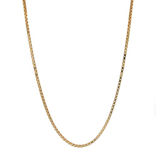 Gouden lengtecollier venetiaan 57 cm 18 karaat, Sieraden, Tassen en Uiterlijk, Kettingen, Goud, Zo goed als nieuw, Goud, Verzenden