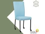 Leren eetkamerstoel Deal - Toledo Sky Blue (lichtblauw) -, Huis en Inrichting, Stoelen, Blauw, Nieuw, Leer, Ophalen of Verzenden