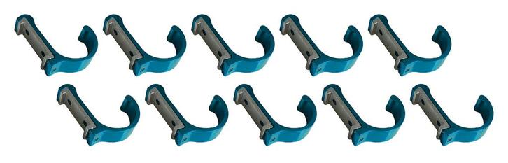 Set van 10 aluminium kledinghaken, kapstokken (gebogen, lic, Doe-het-zelf en Verbouw, Gereedschap | Handgereedschap, Nieuw, Ophalen of Verzenden