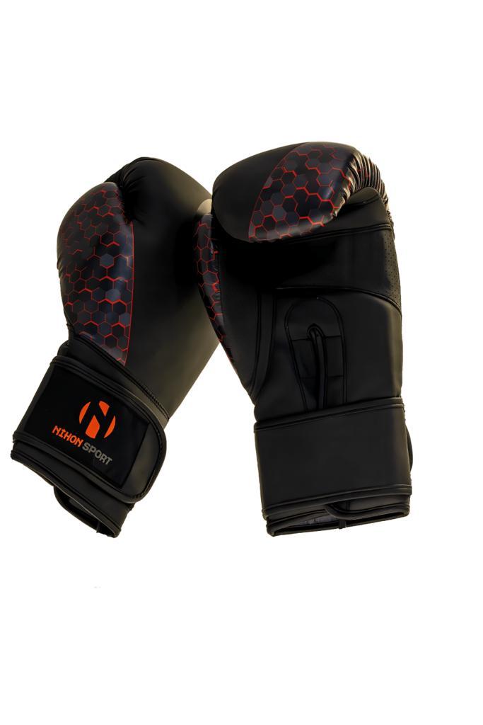 Hybride bokshandschoen Honeycomb Nihon | rode details, Sport en Fitness, Vechtsporten en Zelfverdediging, Vechtsportbescherming