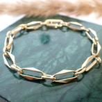 Gouden closed for ever schakel armband | 21 cm, Sieraden, Tassen en Uiterlijk, Armbanden, Ophalen of Verzenden, Gebruikt, Overige kleuren