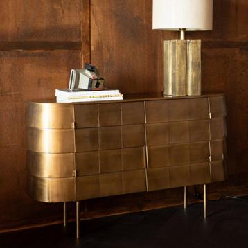 *WOONWINKEL* Dutchbone Hanna Gouden Dressoir Ovaal beschikbaar voor biedingen