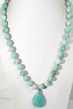 Natuurlijke amazoniet - Bevordert innerlijke rust - Zilver