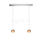 Oligo Balino Hanglamp 2-lichts LED, chroom mat/tabak, Verzenden, Nieuw, Glas