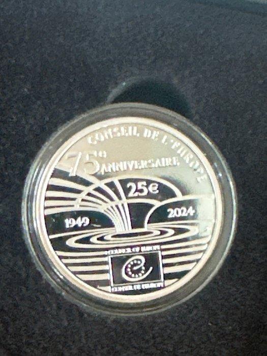 Luxemburg. 25 Euro 2024 Raad van Europa Proof (Zonder, Postzegels en Munten, Munten | Europa | Euromunten