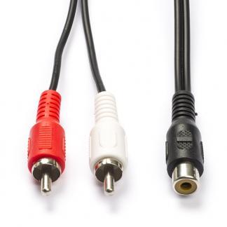 Tulp splitterkabel (v/m) | Nedis | 0.2 meter (Mono), Audio, Tv en Foto, Audiokabels en Televisiekabels, Nieuw, Verzenden