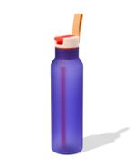 HEMA Waterfles met rietje 600ml blauw, Huis en Inrichting, Keuken | Servies, Verzenden, Nieuw
