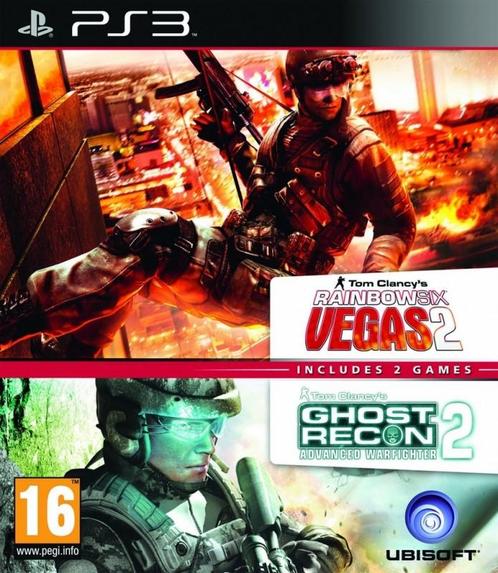Rainbow Six Vegas 2 + Ghost Recon Advanced Warfighter 2 (..., Spelcomputers en Games, Games | Sony PlayStation 3, Gebruikt, Vanaf 12 jaar