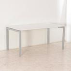 Solidesk bureau, wit blad, 160 x 80cm, hoogte instelbaar, Ophalen of Verzenden, Nieuw