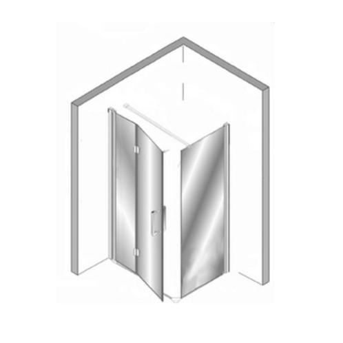 Douchecabine Plieger Panorama 6mm 120x90x200cm (Douchewand, Doe-het-zelf en Verbouw, Sanitair, Douche, Nieuw, Chroom, Ophalen of Verzenden