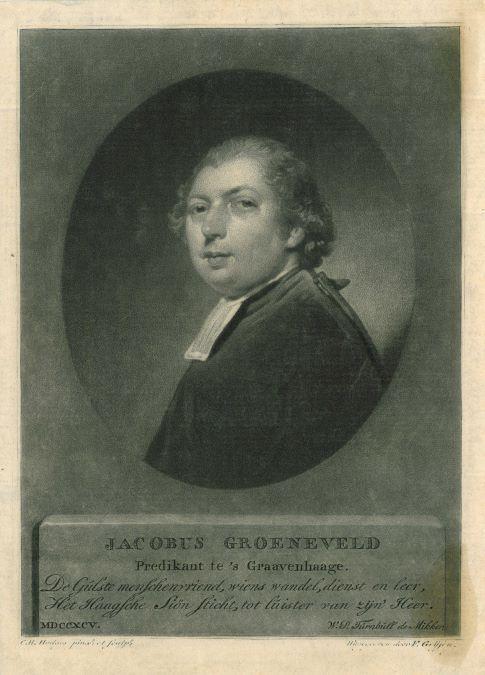 Portrait of Jacobus Groeneveld, Antiek en Kunst, Kunst | Etsen en Gravures