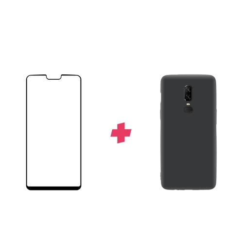 gehard glas & tpu Hoesje voor OnePlus 6 Zwart, Telecommunicatie, Mobiele telefoons | Toebehoren en Onderdelen, Bescherming, Nieuw