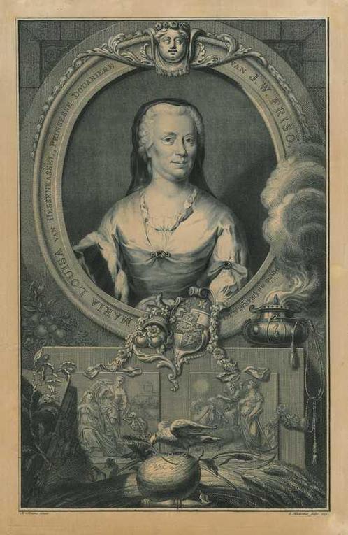 Portrait of Marie Louise, Landgravine of Hesse-Kassel, Antiek en Kunst, Kunst | Etsen en Gravures