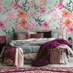 Profhome 391951-GU Fotobehang bloemen mat turkoois groen, Verzenden