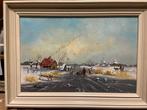 henk poeder - Winter ijsgezicht, Antiek en Kunst, Kunst | Schilderijen | Modern