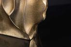 Handgemaakte vaas LIQUID 30cm goud metaal gehamerd design -, Huis en Inrichting, Woonaccessoires | Vazen, Ophalen of Verzenden