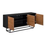 Commode Boxholm 55x120x30 cm zwart en houtkleurig, Verzenden, Nieuw